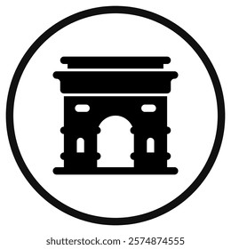 Editable gate, city, town, tunnel vector icon. Landmark, monument, building, architecture. Part of a big icon set family. Perfect for web and app interfaces, presentations, infographics, etc