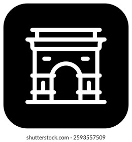 Editable gate, city, town, tunnel vector icon. Landmark, monument, building, architecture. Part of a big icon set family. Perfect for web and app interfaces, presentations, infographics, etc