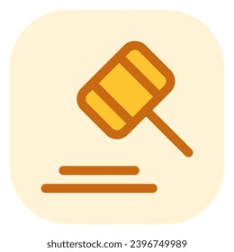 Editable gavel, law, hammer, auction vector icon. Part of a big icon set family. Perfect for web and app interfaces, presentations, infographics, etc
