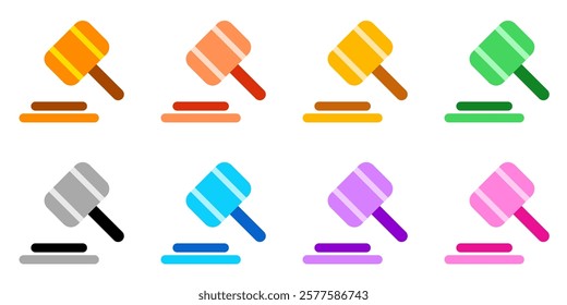 Editable gavel, law, hammer, auction vector icon. Part of a big icon set family. Perfect for web and app interfaces, presentations, infographics, etc