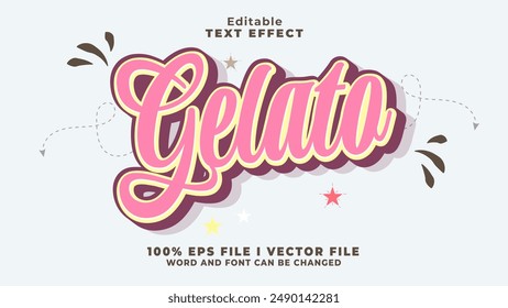 editable gelato text effect.typhography logo