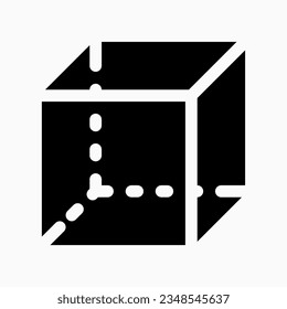 Editable geometric cube vector icon. Mathematic, shape, volumetric. Part of a big icon set family. Perfect for web and app interfaces, presentations, infographics, etc