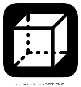 Editable geometric cube vector icon. Mathematic, shape, volumetric. Part of a big icon set family. Perfect for web and app interfaces, presentations, infographics, etc