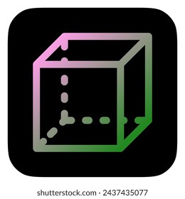 Editable geometric cube vector icon. Mathematic, shape, volumetric. Part of a big icon set family. Perfect for web and app interfaces, presentations, infographics, etc