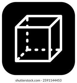 Editable geometric cube vector icon. Mathematic, shape, volumetric. Part of a big icon set family. Perfect for web and app interfaces, presentations, infographics, etc