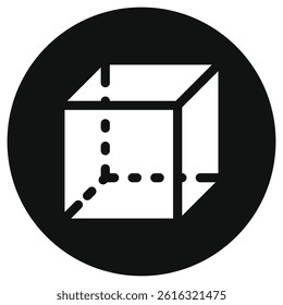 Editable geometric cube vector icon. Mathematic, shape, volumetric. Part of a big icon set family. Perfect for web and app interfaces, presentations, infographics, etc