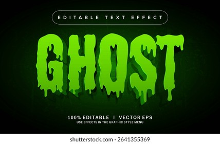 editable ghost vector text effect with modern style design