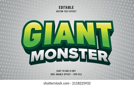 editable giant monster vector text effect with modern style design, usable for logo or company campaign  - Shutterstock ID 2118225932