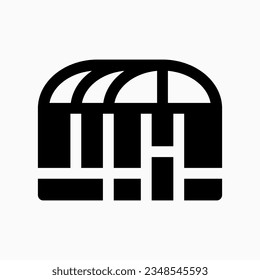Editable glass house, greenhouse vector icon. Gardening, building, horticulture. Part of a big icon set family. Perfect for web and app interfaces, presentations, infographics, etc