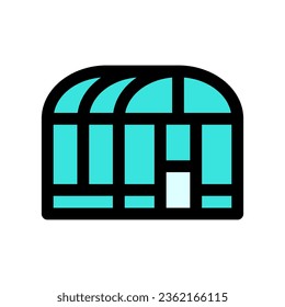 Editable glass house, greenhouse vector icon. Gardening, building, horticulture. Part of a big icon set family. Perfect for web and app interfaces, presentations, infographics, etc