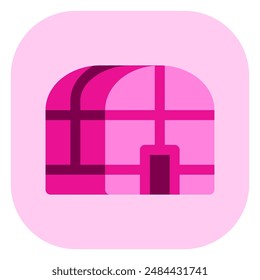 Casa de cristal editable, icono de Vector de invernadero. Jardinería, construcción, horticultura. Parte de una gran familia de iconos. Perfecto para interfaces de Web y App, presentaciones, infografías, etc