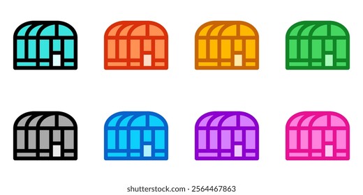 Editable glass house, greenhouse vector icon. Gardening, building, horticulture. Part of a big icon set family. Perfect for web and app interfaces, presentations, infographics, etc