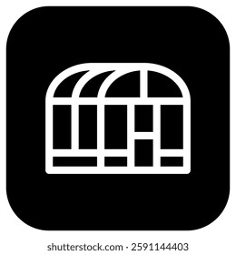 Editable glass house, greenhouse vector icon. Gardening, building, horticulture. Part of a big icon set family. Perfect for web and app interfaces, presentations, infographics, etc