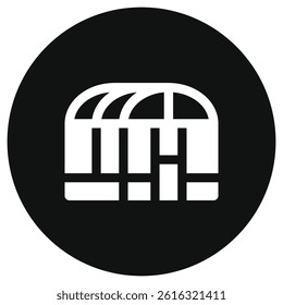 Editable glass house, greenhouse vector icon. Gardening, building, horticulture. Part of a big icon set family. Perfect for web and app interfaces, presentations, infographics, etc