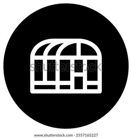 Editable glass house, greenhouse vector icon. Gardening, building, horticulture. Part of a big icon set family. Perfect for web and app interfaces, presentations, infographics, etc