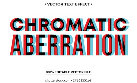 Editable glitch Chromatic Aberration text effect in RGB bold font style