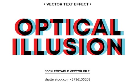 Editable glitch Chromatic Aberration text effect Optical Illusion style