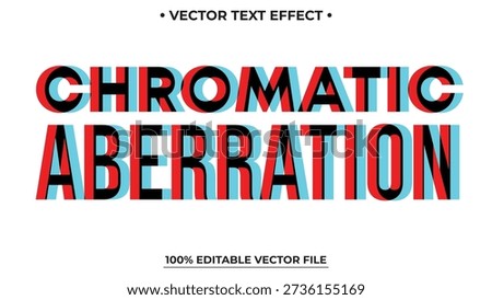 Editable glitch Chromatic Aberration text effect in RGB bold font style