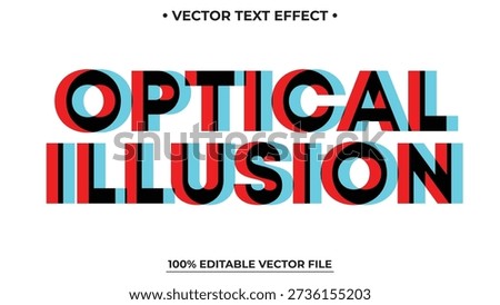 Editable glitch Chromatic Aberration text effect Optical Illusion style