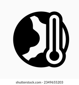 Editable global warming, earth, temperature vector icon. Environment, ecology, eco-friendly. Part of a big icon set family. Perfect for web and app interfaces, presentations, infographics, etc