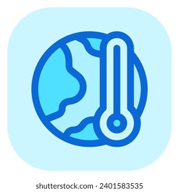 Editable global warming, earth, temperature vector icon. Environment, ecology, eco-friendly. Part of a big icon set family. Perfect for web and app interfaces, presentations, infographics, etc