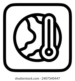 Editable global warming, earth, temperature vector icon. Environment, ecology, eco-friendly. Part of a big icon set family. Perfect for web and app interfaces, presentations, infographics, etc