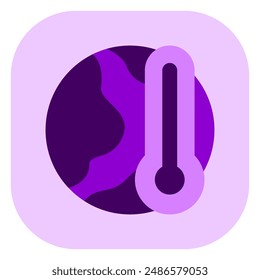 Editable global warming, earth, temperature vector icon. Environment, ecology, eco-friendly. Part of a big icon set family. Perfect for web and app interfaces, presentations, infographics, etc
