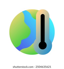 Editable global warming, earth, temperature vector icon. Environment, ecology, eco-friendly. Part of a big icon set family. Perfect for web and app interfaces, presentations, infographics, etc