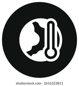 Editable global warming, earth, temperature vector icon. Environment, ecology, eco-friendly. Part of a big icon set family. Perfect for web and app interfaces, presentations, infographics, etc
