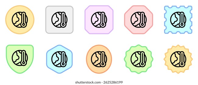 Editable global warming, earth, temperature vector icon. Environment, ecology, eco-friendly. Part of a big icon set family. Perfect for web and app interfaces, presentations, infographics, etc
