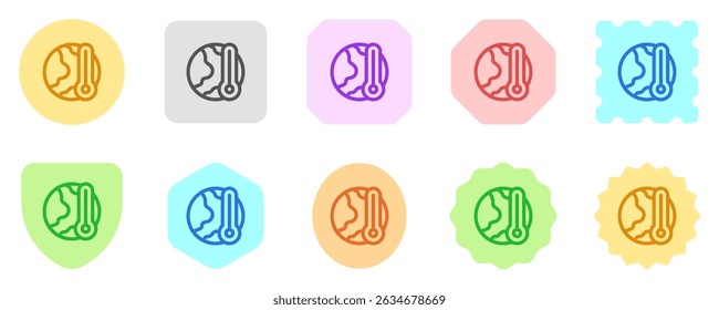 Editable global warming, earth, temperature vector icon. Environment, ecology, eco-friendly. Part of a big icon set family. Perfect for web and app interfaces, presentations, infographics, etc