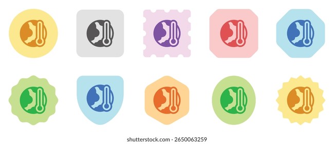 Editable global warming, earth, temperature vector icon. Environment, ecology, eco-friendly. Part of a big icon set family. Perfect for web and app interfaces, presentations, infographics, etc