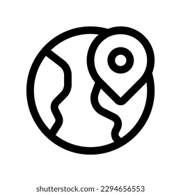 Editable globe, location, satellite map vector icon. Map, location, navigation. Part of a big icon set family. Perfect for web and app interfaces, presentations, infographics, etc