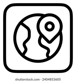 Editable globe, location, satellite map vector icon. Map, location, navigation. Part of a big icon set family. Perfect for web and app interfaces, presentations, infographics, etc