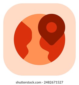 Editable globe, location, satellite map vector icon. Map, location, navigation. Part of a big icon set family. Perfect for web and app interfaces, presentations, infographics, etc