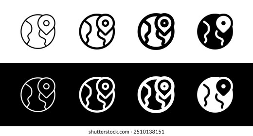 Editable globe, location, satellite map vector icon. Map, location, navigation. Part of a big icon set family. Perfect for web and app interfaces, presentations, infographics, etc