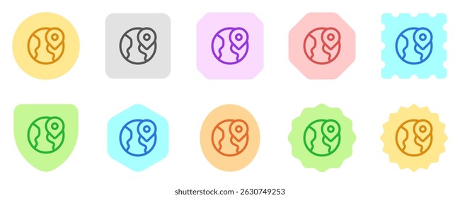 Globo editável, localização, ícone de vetor de mapa de satélite. Mapa, localização, navegação. Parte de uma grande família de conjuntos de ícones. Perfeito para interfaces web e app, apresentações, infográficos, etc