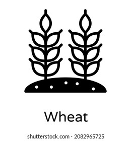 Bearbeitbare Glyphe-Design-Symbol für Weizen 