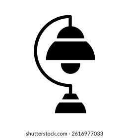 An editable glyph icon depicting sturdy lamp, ready for premium use