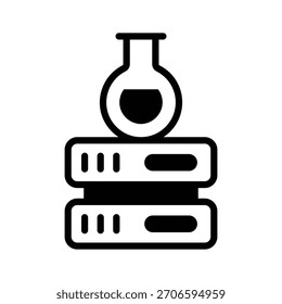 Un icono de glifo editable del servidor de datos científicos