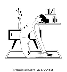 An editable glyph illustration of backbend 