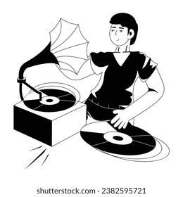 Una ilustración de glifo editable
