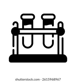An editable glyph style icon of lab stand