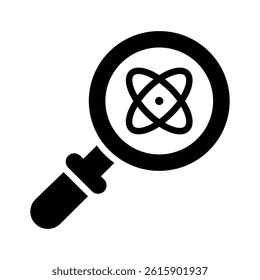 An editable glyph style icon of physics research