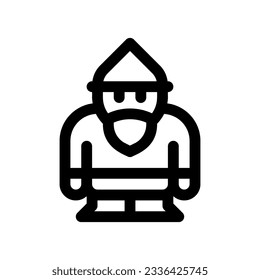 Editable gnome vector icon. Gardening, lanscaping, decoration. Part of a big icon set family. Perfect for web and app interfaces, presentations, infographics, etc