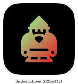 Ícone de vetor do gnome editável. Jardinagem, paisagismo, decoração. Parte de uma grande família de conjuntos de ícones. Perfeito para interfaces web e app, apresentações, infográficos, etc