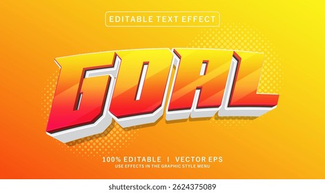 editable goal vector text effect with modern style design