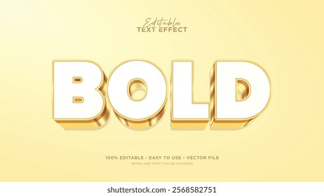 Editable gold 3d text effect, luxury text style effect