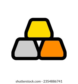 Editable gold bars vector icon. Part of a big icon set family. Finance, business, investment, accounting. Perfect for web and app interfaces, presentations, infographics, etc