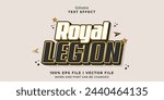 editable gold and black royal legion text effect.typhography logo